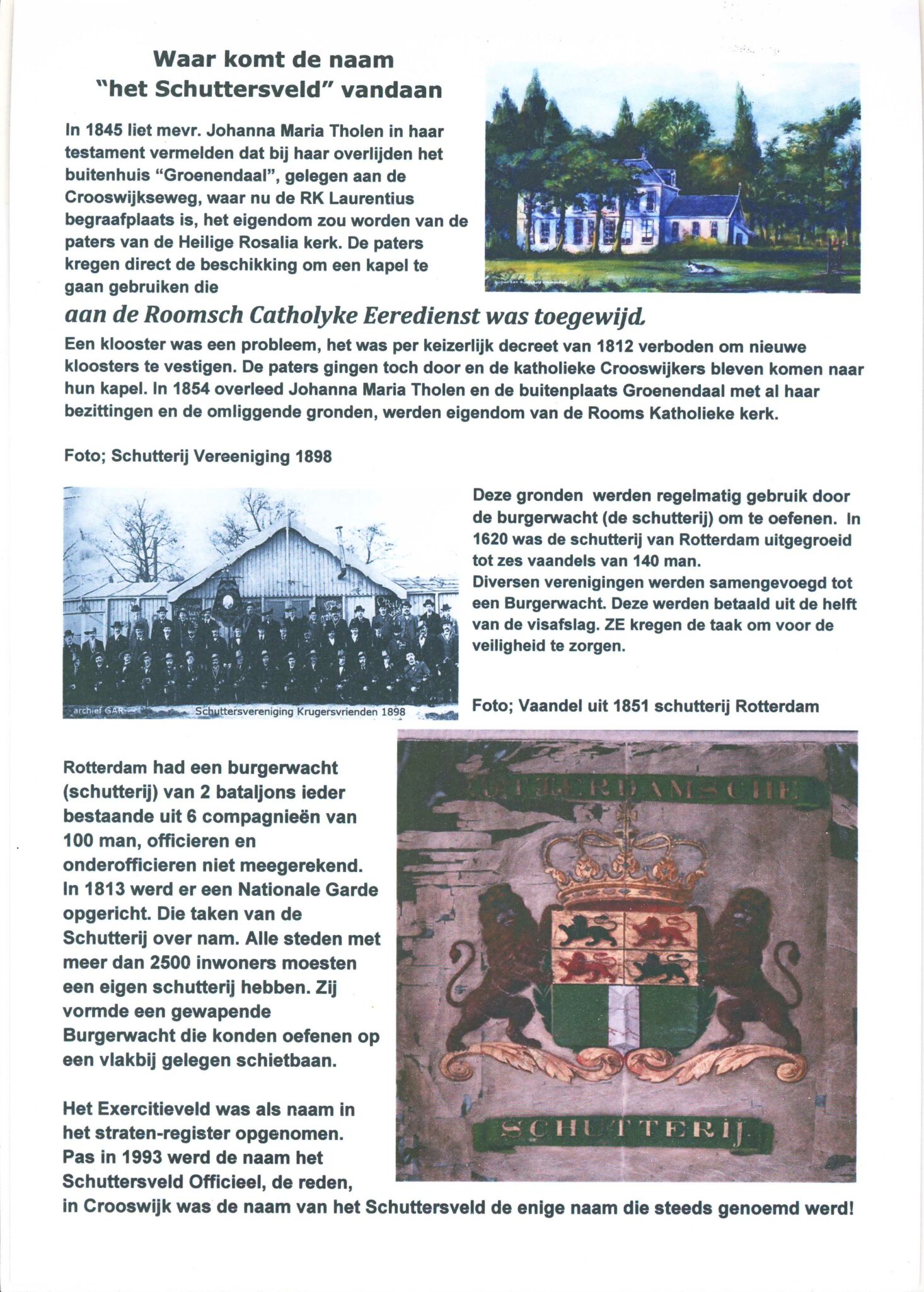 Waar komt de naam Schuttersveld vandaan Een Crooswijkervertel Waar komt de naam Schuttersveld vandaan Een Crooswijkervertel
